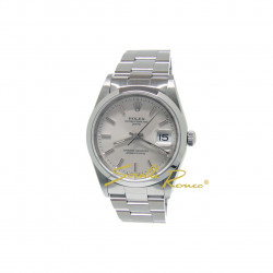 115200 - ROLEX Date Silver indici 34mm Acciaio Oyster