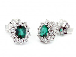 CF01344 - Orecchini con Smeraldi e Diamanti