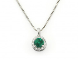 Collana con Smeraldo e Diamanti