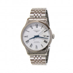 Longines Record Collection racchiude la tradizione orologiera del marchio puntando a diventare la vera punta di diamante. Questo modello si presenta con un quadrante bianco mat e un bracciale acciaio.